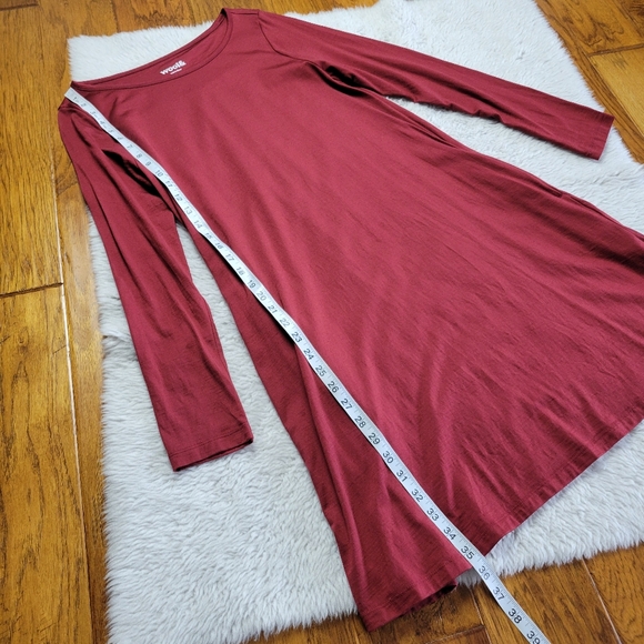 Wooland Wool& Dress Medium Merino Wool Blend Pockets Long Sleeve Cozy Luxury - Picture 4 of 6